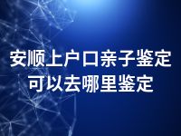 安顺上户口亲子鉴定可以去哪里鉴定