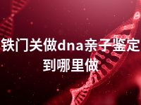 铁门关做dna亲子鉴定到哪里做