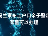 乌兰察布上户口亲子鉴定哪里可以办理