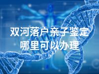 双河落户亲子鉴定哪里可以办理