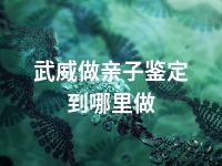 武威做亲子鉴定到哪里做