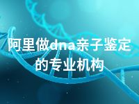 阿里做dna亲子鉴定的专业机构