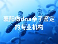 襄阳做dna亲子鉴定的专业机构