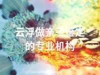 云浮做亲子鉴定的专业机构