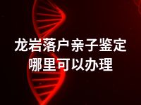 龙岩落户亲子鉴定哪里可以办理