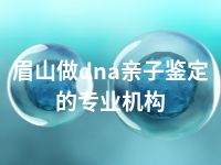 眉山做dna亲子鉴定的专业机构