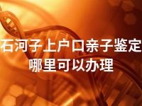 石河子上户口亲子鉴定哪里可以办理