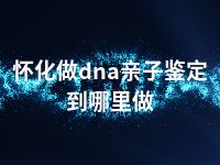 怀化做dna亲子鉴定到哪里做