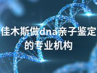 佳木斯做dna亲子鉴定的专业机构