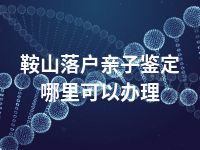 鞍山落户亲子鉴定哪里可以办理