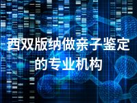 西双版纳做亲子鉴定的专业机构