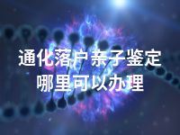 通化落户亲子鉴定哪里可以办理