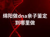 绵阳做dna亲子鉴定到哪里做