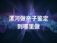 漯河做亲子鉴定到哪里做