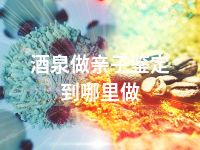 酒泉做亲子鉴定到哪里做