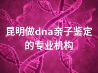 昆明做dna亲子鉴定的专业机构