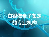 白银做亲子鉴定的专业机构