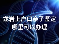 龙岩上户口亲子鉴定哪里可以办理