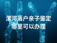 漯河落户亲子鉴定哪里可以办理