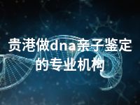 贵港做dna亲子鉴定的专业机构