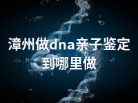 漳州做dna亲子鉴定到哪里做