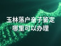 玉林落户亲子鉴定哪里可以办理