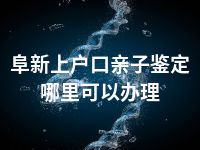 阜新上户口亲子鉴定哪里可以办理