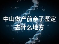 中山做产前亲子鉴定去什么地方