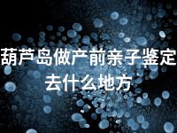 葫芦岛做产前亲子鉴定去什么地方