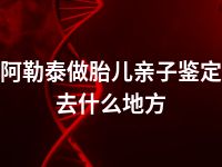 阿勒泰做胎儿亲子鉴定去什么地方