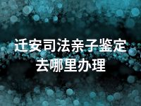 迁安司法亲子鉴定去哪里办理