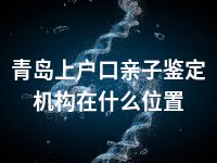 青岛上户口亲子鉴定机构在什么位置