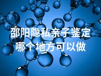 邵阳隐私亲子鉴定哪个地方可以做