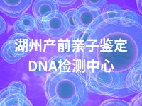 湖州产前亲子鉴定DNA检测中心