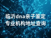 临沂dna亲子鉴定专业机构地址查询