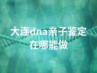 大连dna亲子鉴定在哪能做