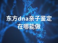 东方dna亲子鉴定在哪能做