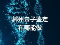 郴州亲子鉴定在哪能做