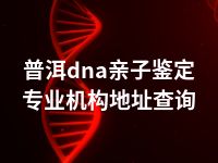 普洱dna亲子鉴定专业机构地址查询