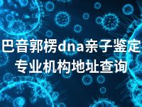 巴音郭楞dna亲子鉴定专业机构地址查询