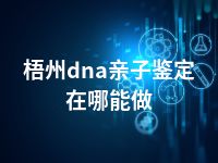 梧州dna亲子鉴定在哪能做