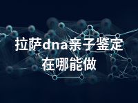 拉萨dna亲子鉴定在哪能做