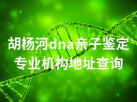 胡杨河dna亲子鉴定专业机构地址查询
