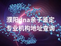 濮阳dna亲子鉴定专业机构地址查询