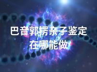 巴音郭楞亲子鉴定在哪能做