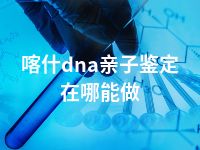 喀什dna亲子鉴定在哪能做