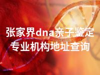 张家界dna亲子鉴定专业机构地址查询