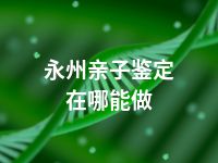 永州亲子鉴定在哪能做