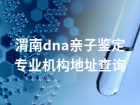 渭南dna亲子鉴定专业机构地址查询