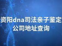 资阳dna司法亲子鉴定公司地址查询